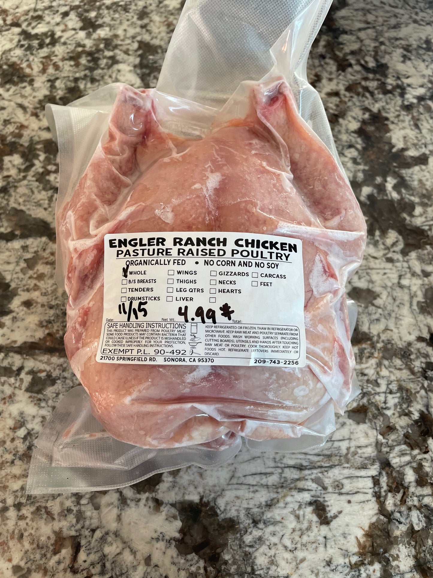 Pastured raised chicken